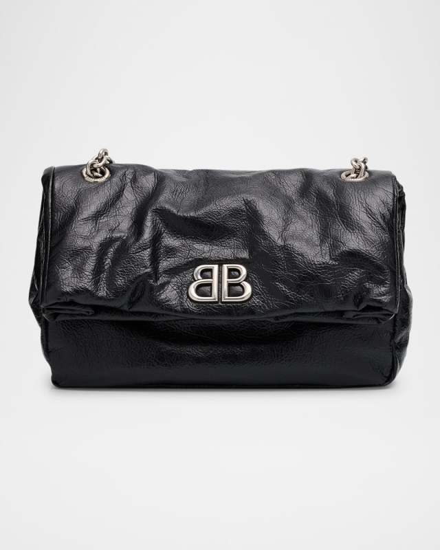 Monaco Flap Leather Chain Shoulder Bag